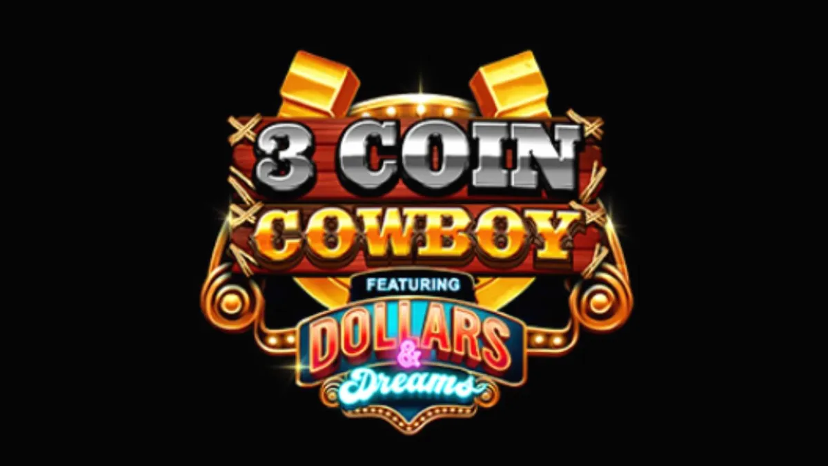 Tampilan visual slot 3 Coin Cowboy Dollars & Dreams dengan tema Wild West